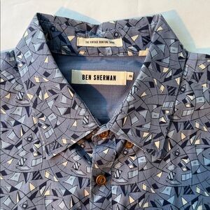 Ben Sherman Gray Geometric Casual Shirt